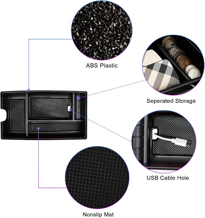 SXCY for 2023 2024 2025 2026 Lexus RX 350 Center Console Organizer 2023 2024 2025 2026 RX 350 Accessories Console Tray for 2024-2026 RX Hybrid RX 350h/ RX 500h F Sport Premium+/ Luxury