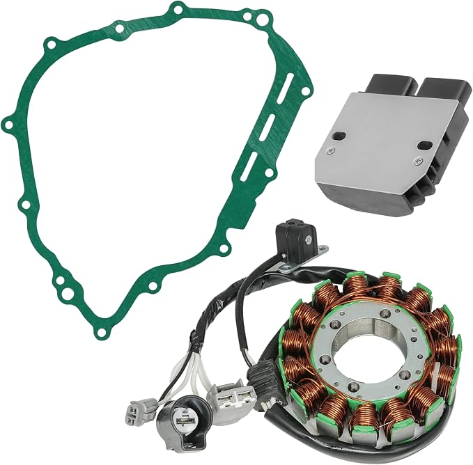 Caltric Stator and Regulator Rectifier with Gasket Compatible with Yamaha Rhino 700 Yxr700F 4X4 Fi 2008-2013