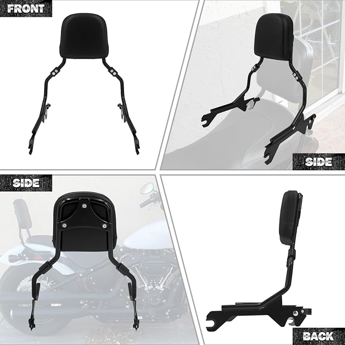 Motorcycle Sissy Bar Passenger Backrest Upright with Pad Fit For Harley Softail Fat Boy FLFB FLFBS Breakout FXBR FXBRS 2018-up