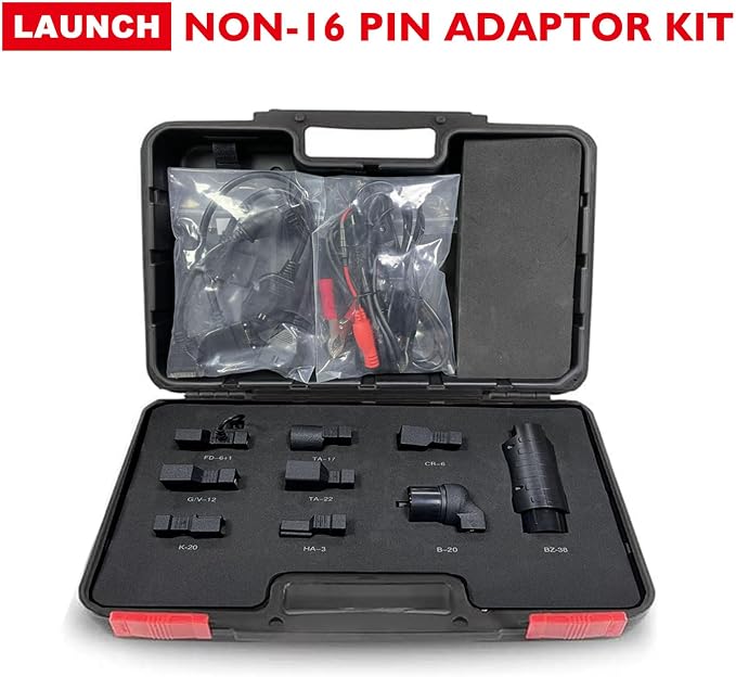 LAUNCH Non-16 Pin Adapter Kit OE-Compliant Connectors Compatible for All LAUNCH X-431 Diagnostic Tool [X-431 V/V+, X-431 PRO S+/3S+/5/MINI, X-431 PAD III/V/VII]
