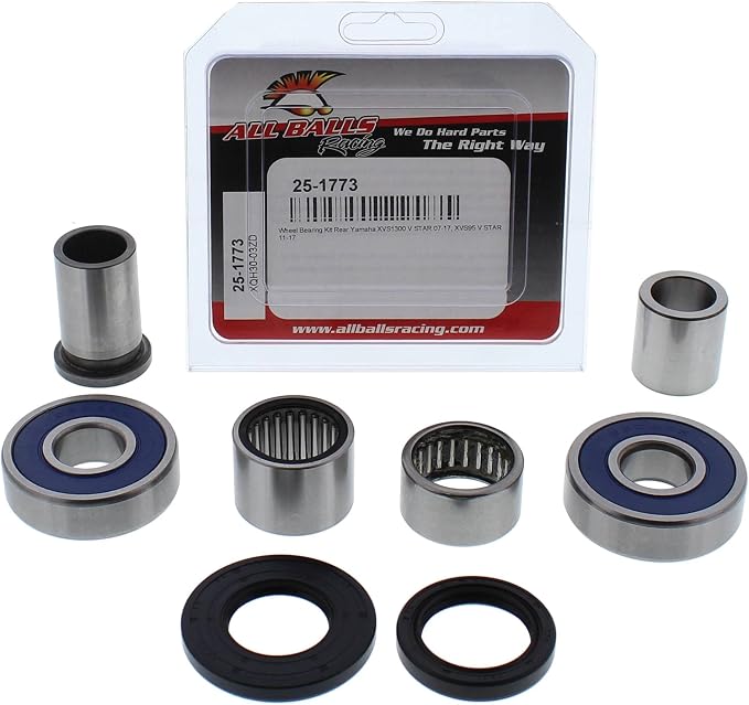 All Balls Racing Wheel Bearing Kit 25-1773 Compatible with/Replacement for Yamaha XVS1300 V Star 2007-2017, XVS95 V Star 2011-2017