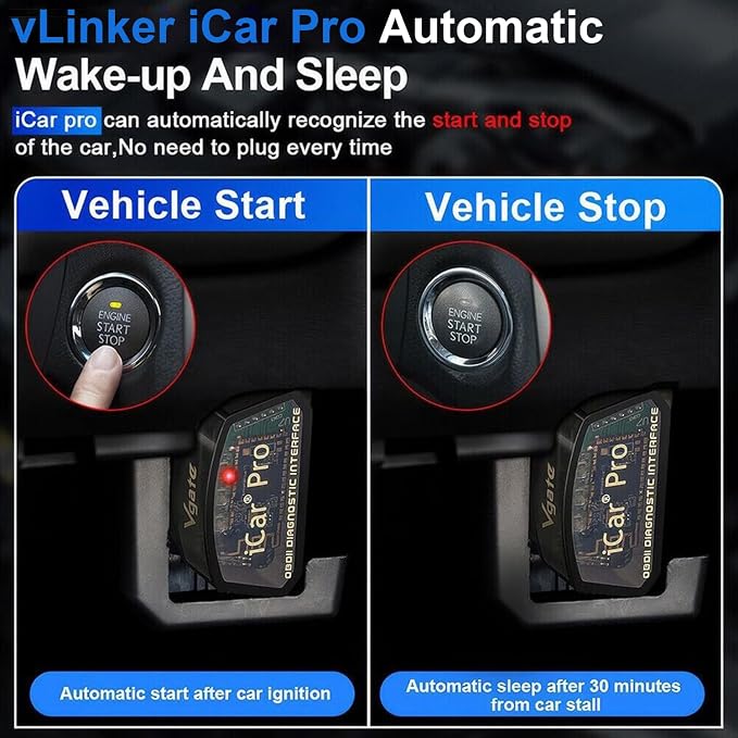 iCar Pro Mini OBD2 Bluetooth Scanner for iOS/Android OBD Adapter Car Diagnostic Code Reader Scan Tools