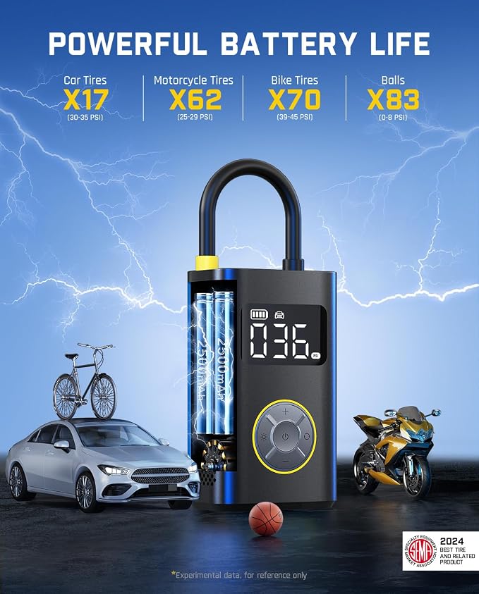 X9 Pro Portable Tire Inflator and Air Pump Hose Adapter LH02