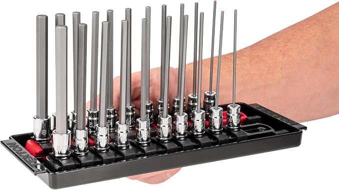 TEKTON Long Hex Bit Socket Set, 21-Piece | SHB90206