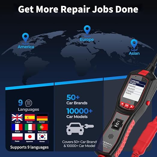 P150 Automotive Circuit Tester, 6-30V Power Circuit Probe Kit, Car Electrical Diagnostic Tool with AC/DC Voltage Test, Component Activation, Short Circuit Locator for 12V 24V Vehicles