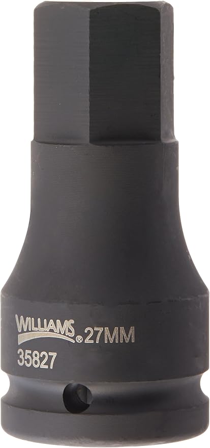 Williams JHW35827 3/4-Inch Drive Impact Hex Bit Driver, 27mm , Black
