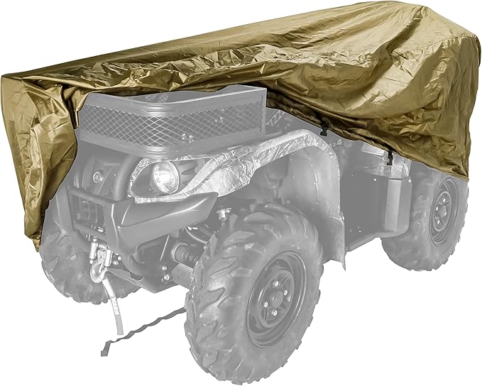 Black Boar ATV Cover - Features Waterproof Polyurethane Coating for Protection Against The Weather - Sewn-in Straps & Buckles - Olive, Large Up to 450cc (66018)