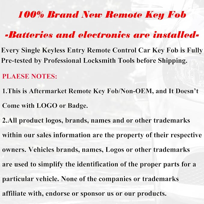 SUPALAND Keyless Entry Remote Control Key Fob Replacement Fits for GMC Sierra 1500 2500 3500 2019 2020 2021 2022 2023 Chevrolet Silverado 1500 2500 3500 HYQ1ES 13522904 13522854 433 MHz