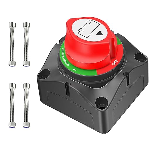 Nilight 1-2-Both-Off Battery Switch, 12V-48V Disconnect Master Cutoff Switches for Marine Boat Car RV ATV UTV Vehicle, Waterproof Heavy Duty Isolator