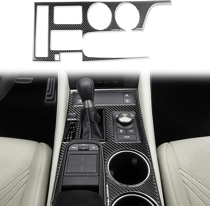 Soft Carbon Fiber Automotive Interiors Gearshift Panel 1/Piece Decorative Sticker for Lexus RC300 350 200T 15-24 Carbon Fiber Interior Accessories