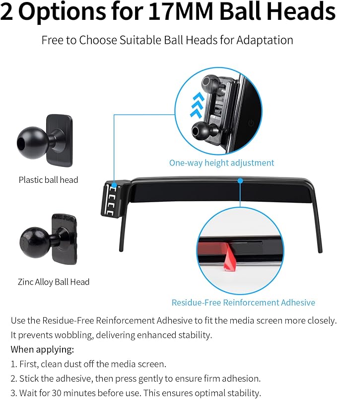 Wireless Charging Car Phone Holder for Cadillac CT5 2020-2024 / CT5-V 2023-2024, 10" Screen Fixed Clip, 360° Rotation Car Phone Mount Compatible with MagSafe