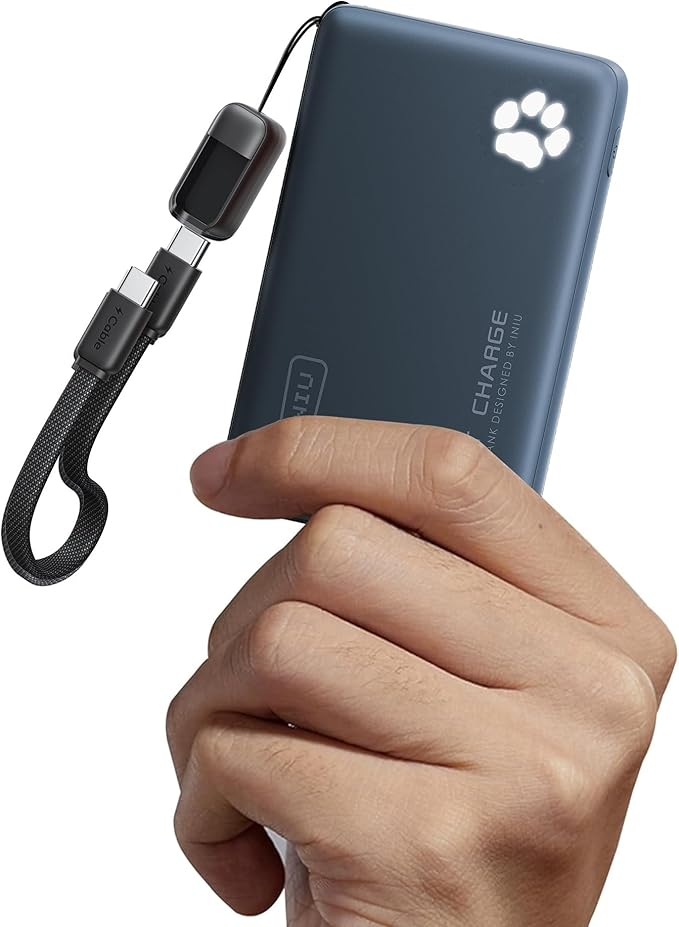 INIU Ultra Slim 10000mAh 45W PD Power Bank+Car Charger, Cigarette Lighter USB Charger Total 60W