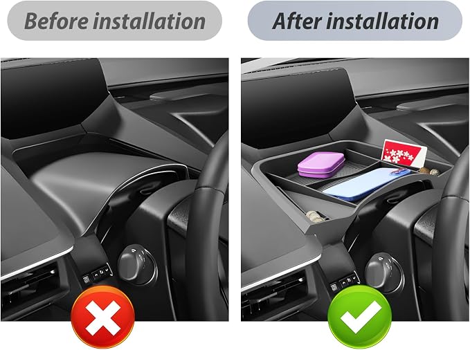 SKTU for 2023-2026 Toyota Prius Dashboard Storage Box for 2023-2026 Toyota Prius (LE/XLE/Nightshade Edition/Limited) Dashboard Organizer 2023-2026 Prius Accessories 2023-2026 Prius Behind Screen Tray