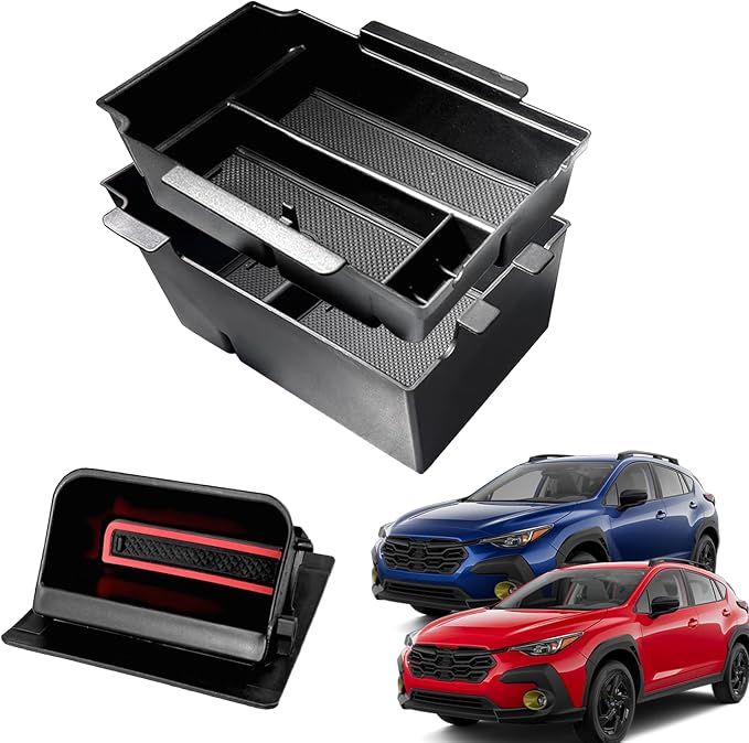 2024 2025 2026 Subaru Crosstrek Double Console Organizer & Fuse Box Coin Container Storage Tray& 11.6Inch Nav. Screen Protector