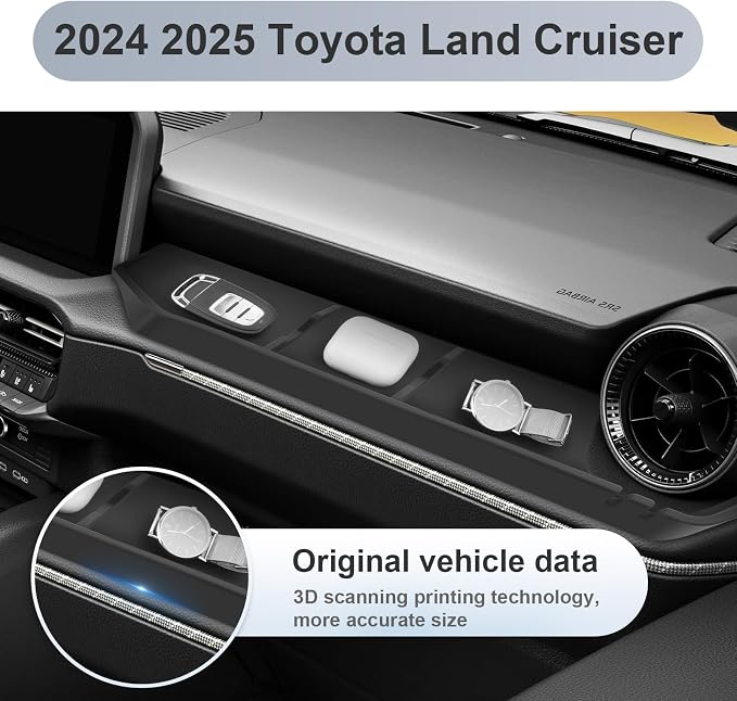 SKTU for 2024 2025 2026 2027 Toyota Land Cruiser Center Console Organizer for 2024-2027 Toyota Land Cruiser Co-Pilot Console Tray 2024 2025 2026 2027 Land Cruiser Accessories Land Cruiser Tray