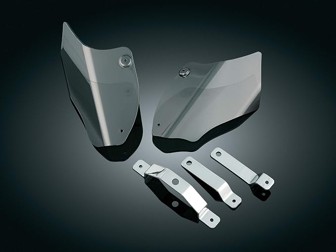Kuryakyn 1186 Motorcycle Accessory: Heat Deflector Saddle Shields for 2000-17 Harley-Davidson Softail Motorcycles, Reflective Smoke, 1 Pair