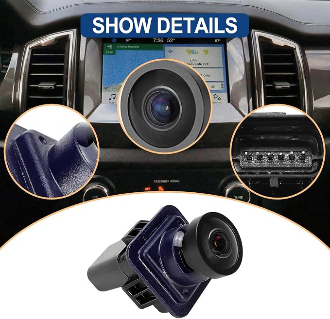 Rear View Camera Backup Reverse Camera Compatible with 2019-2021 Ranger Replace KB3Z-19G490-B KB3Z19G490B FO1960185 PAC504