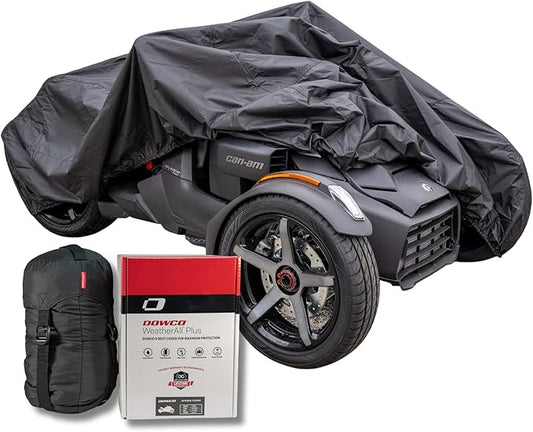 Dowco Guardian WeatherAll Plus Can-Am Ryker Cover | Black | All Season Indoor/Outdoor professional Grade, Waterproof, UV Protection, Heat Safe, Breathable, Reflective Moisture vent. Storage bag