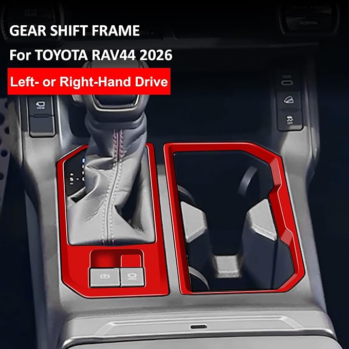 Central Control Gear Shift Panel Trim Cover Protective Frame Compatible with Toyota RAV4 XLE Premium/LE/SE/XSE/Woodland 2026+, Center Console Gear Shift Panel for RAV4 2026 2027, ABS(Silver)