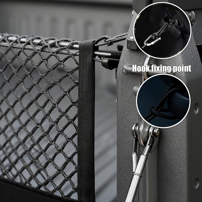 Envelope Style Truck Bed Cargo Net Compatible with Toyota Tundra 2007-2026,Highly Elastic Truck Cargo Net for Tundra Accessories, Upgraded Storage Bag & Heavy Duty Carabiners