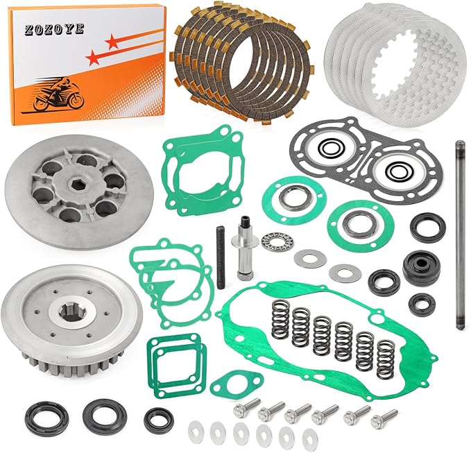 Banshee 350 Clutch Kit & Center Inner Hub & Outer Pressure Plate For Yamaha YFZ350 1987-2006 Heavy Duty Springs Kit & Complete Gasket Seal Clutch Push Rod