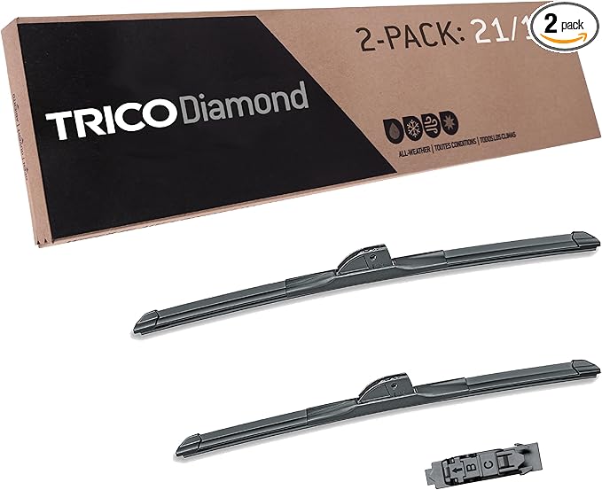 TRICO Diamond 21" + 19" Super Premium Automotive Replacement Windshield Wiper Blades (Set of 2), Passenger and Driver Side All-Weather Beam Wiper Blades for Select Vehicle Models (Item #25-2119)