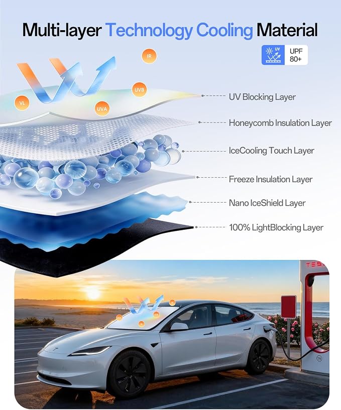 Windshield Sun Shade for Volkswagen Jetta 2000-2025, Custom Fit Sunshade, 100% UV Block & Heat Insulation, Foldable Car Sunshade with Storage Bag, Protect Interior Accessories