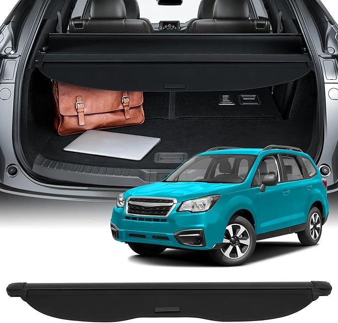 Cargo Cover for 2014-2018 Fit for Subaru Forester 2.0L 2.5L Retractable Rear Trunk Cargo Shade Luggage Security Cover Shielding Waterproof