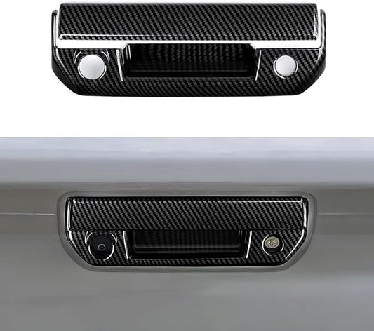 Car ABS Carbon Fiber Rear Trunk Door Handle Cover Interior Trim Decal for Chevy Colorado/GMC Canyon 2023 2024 2025 Accessories
