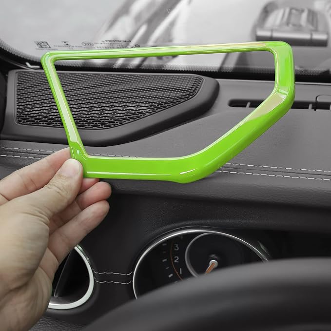 RT-TCZ A Pillar Speaker Trim Cover & Roof Speaker Audio Trim Cover Ring Kit Decoration Interior Accessories for Jeep Wrangler JL JLU & Gladiator JT 2018-2022,Light Green