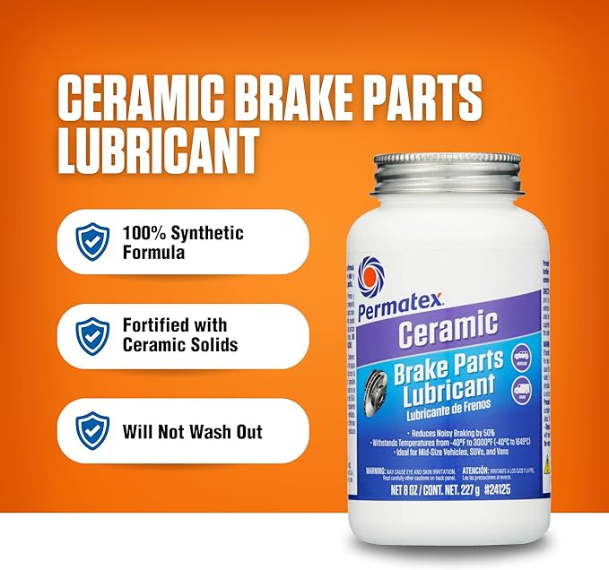 Permatex 24125 Ceramic Extreme Brake Parts Lubricant, 8 oz., Pack of 1