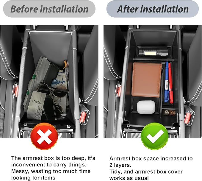 SKTU Upgrade 2-Pack for 2025 2026 Kia K5 Accessories Center Console Organizer for 2025 2026 Kia K5 (LXS/GT-Line/GT/EX) Console Tray & Wireless Charging Mat 2025 2026 K5 GT-Line Console Non-Slip Pad