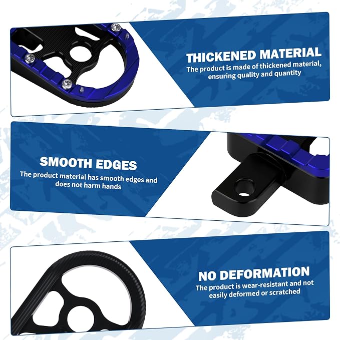 Motorcycle Foot Pegs Male Mount Footrests Offroad Floorboards Fit for Harley Touring Electra Glide Road Glide Road King Dyna Sportster (Blue Edge)
