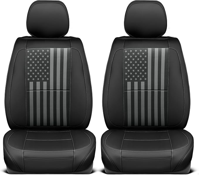 American Black Flag Seat Covers for Trucks, Cars, & SUV - Napa Leather US Car Seat Covers American Flag Truck Accessories - Car Seat Cover American Flag Car Accessories Car Seat Protector