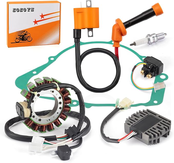 Stator & Relay Ignition Coil Regulator Rectifier w/Gasket for Yamaha Grizzly 600 YFM600FWAK 1998