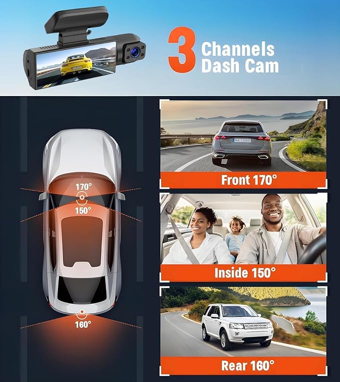 Dashcam Front and Inside,Car Camera Dash Cam for Cars,Driving Recorder with IR Night Vision,Loop Recording,Wide Angle Lens,3.16 Inch IPS Screen,Parking Mode (Green) | Loop Recording,Wide Angle Lens,3.16 Inch IPS Screen,24 hours Parking Mode,easy Install