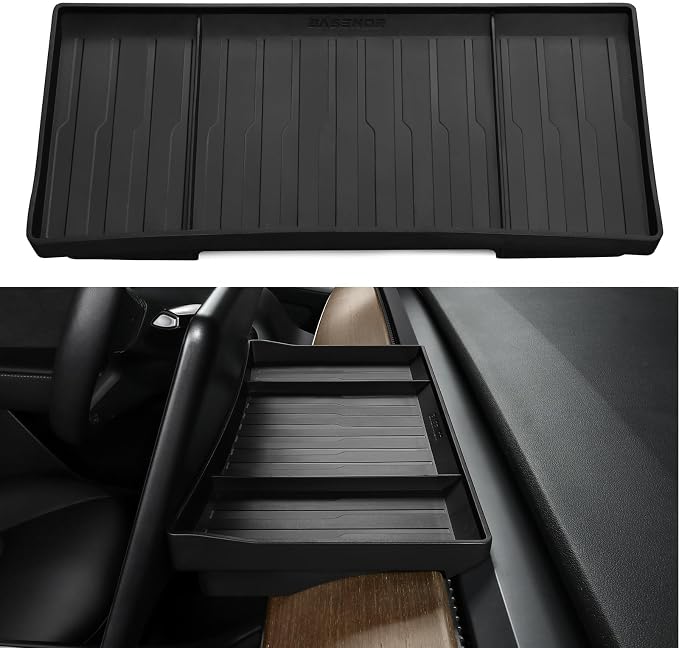 BASENOR Tesla Model Y Model 3 Behind Screen Storage and Model Y Model 3 Lower Center Console Organizer