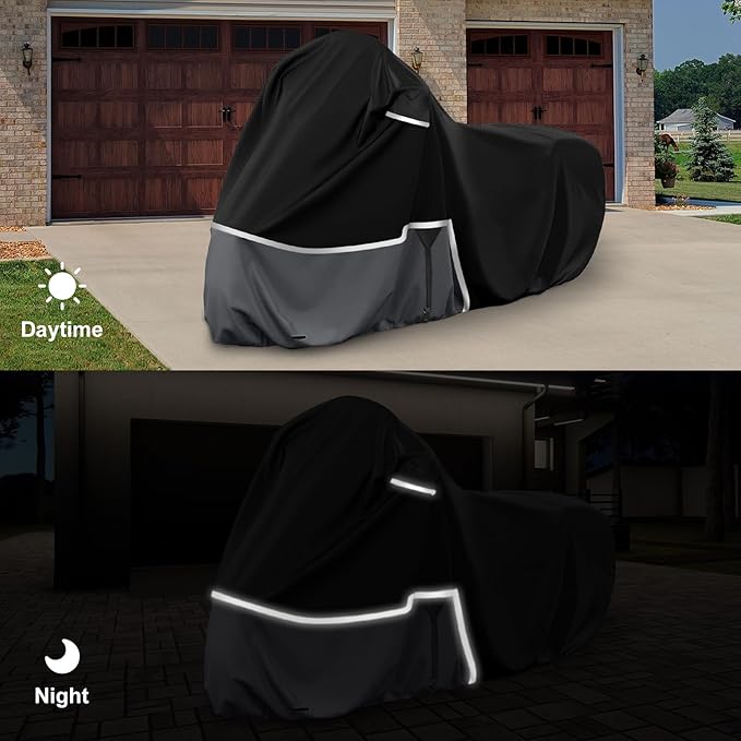 Waterproof Motorcycle Cover Replace for Indian Scout/Scout Bobber/Chief, 420D Oxford Cloth Customized Motorcycle Cover for Snow Rain Dust Protection