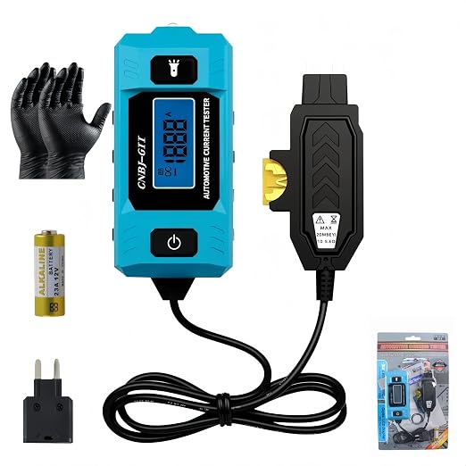 Automotive Circuit Fault Probe Tester, CNBJ-611 Car Circuit Tester, Automotive Fuse Tester Max 48V, Circuit Fault Test Tool, Blade Fuse with Gloves 2026 New (1 Set)