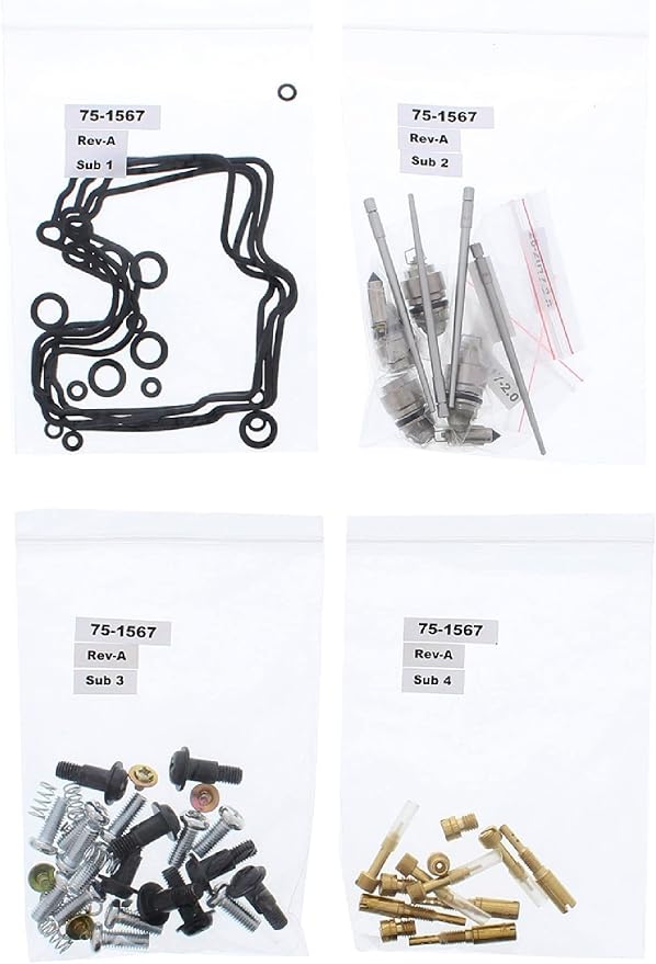 All Balls Racing 26-1704 Carburetor Rebuild Kit Compatible with/Replacement For Suzuki GSX-R 600 1998-2000