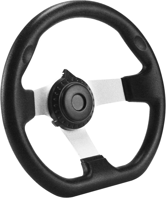 PRO BAT Go Kart 270mm/10.6'' Front Steering Wheel Assembly 420mm/16.5'' Gear Rack Pinion Adjustable Shaft Tie Rod Kit for 50cc 70cc 90cc 110cc 125cc 140cc 150cc Go Cart Golf UTV Buggy ATV
