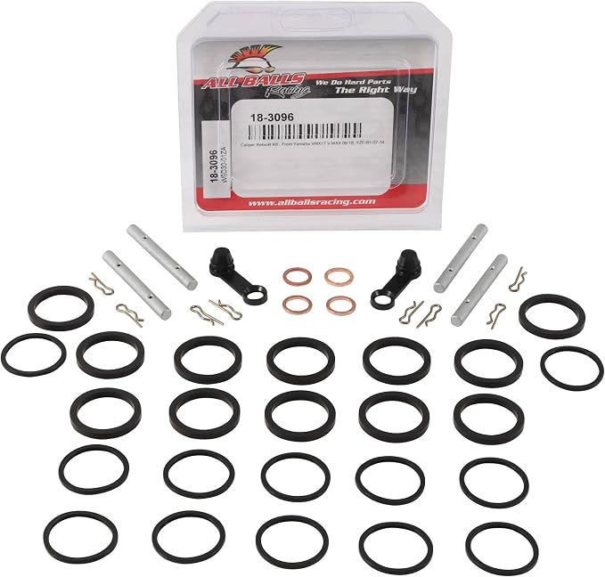All Balls Racing Caliper Rebuild Kit 18-3096 Compatible With/Replacement For Yamaha VMX17 V MAX 2009-2018, YZF-R1 2007-2014