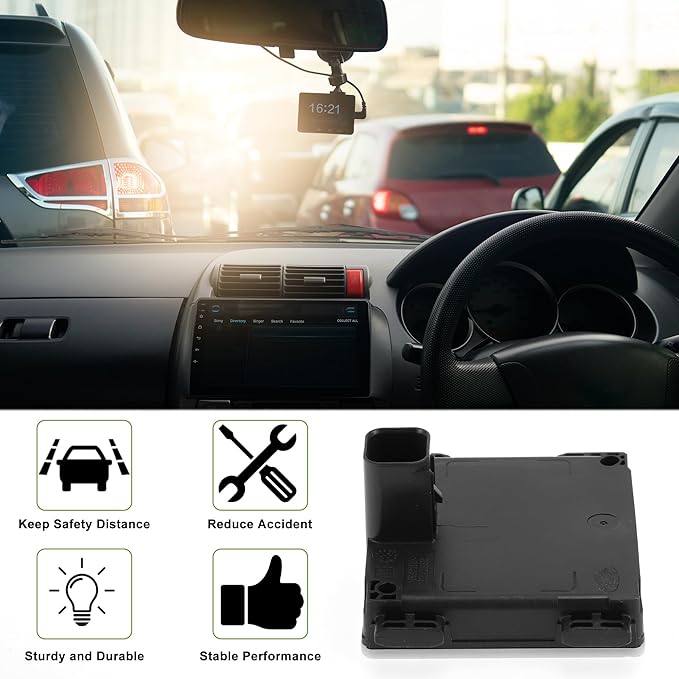 Cruise Control Distance Radar Sensor for Ford F150 2021-2024 Distance Detection Black Automotive Car Cruise Control Module Unit Plastic,Metal 1 Pcs