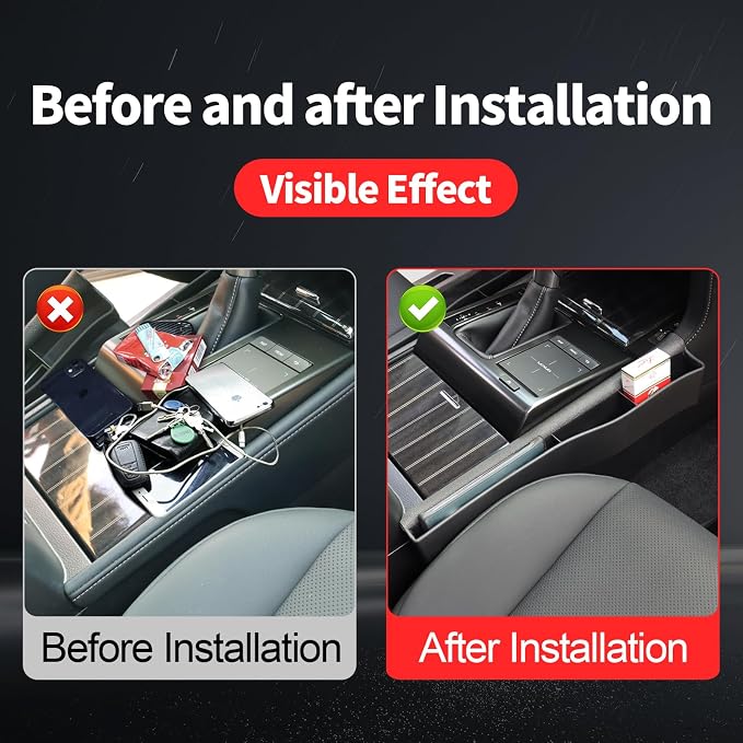 Suitable for 2010-2023 Lexus GX460 Seat Gap Storage Box Lexus 400 Central Control Storage Box Modification (2022-2023 Black-copilot)