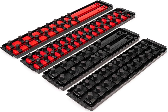 TEKTON 1/2 Inch Drive Socket Rail and Tray Set (78-Tool) | OST92901 | Made in USA