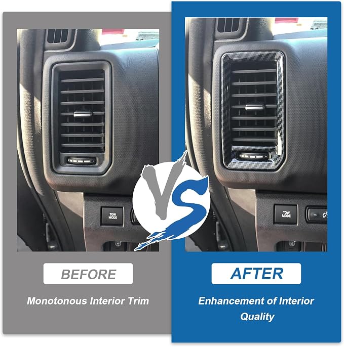 Carbon Fiber AC Air Vent Cover Compatible with Nissan Frontier 2022-2024