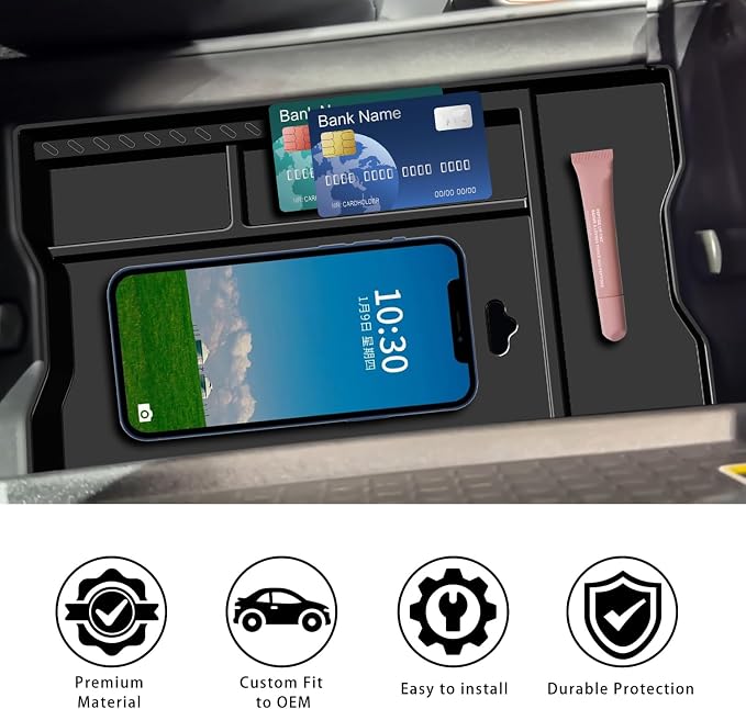 Center Console Tray Organizer Fits for RAV4 Accessories 2026 and 2026 RAV-4 Prime, Armrest Insert Container ABS Material Secondary Storage Box