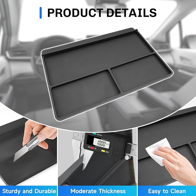 SXCY for 2025 2026 Toyota Sienna Accessories 2021-2025 2026 Sienna Armrest Protective Mats [Not for Cool Box] 2024-2026 Sienna Accessories Console Inserts Liner Anti-Slip Anti-Dust Waterproof Mats