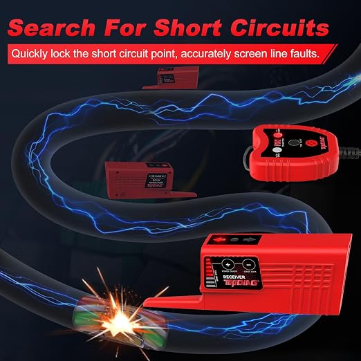 Wire Tracer Electrical Automotive Short Circuit Finder, Short Open Circuit Finder, Circuit Tracer for Shorts and Opens, Circuit Breaker Finder Tool, P182