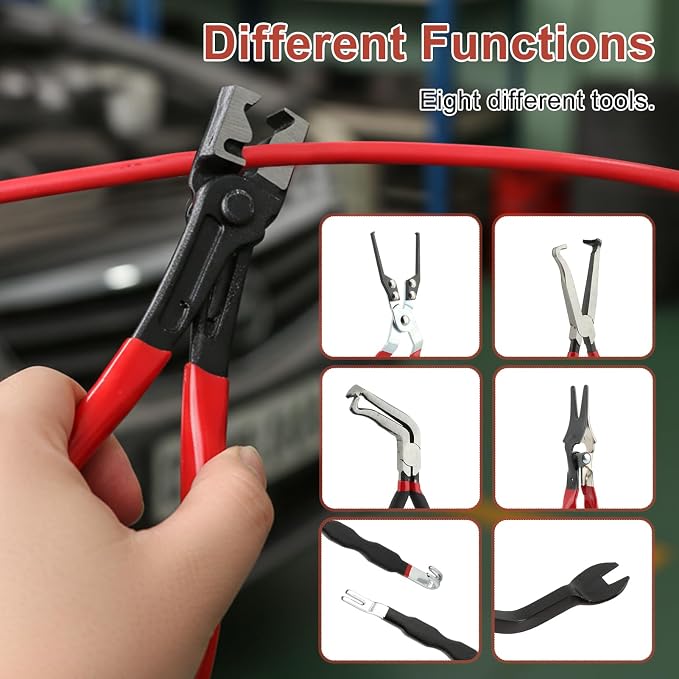 Automotive Electrical Disconnect Pliers Kit with 7 Pliers, 18 Terminal Removal Tools, Digital Voltage Test Pen & Storage Bags, Electrical Connector Removal Tool for Roadside Repairs on Most Cars
